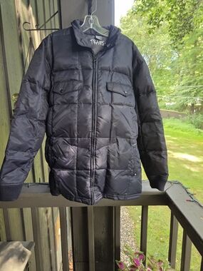 Men's Transnine Black Quilted Snowboard Ski Jacket Size Large